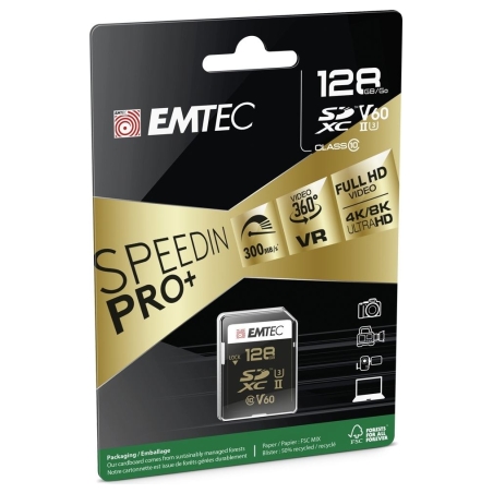Emtec SDXC 128GB UHS-II V60 SpeedIN Pro+
