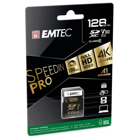 Emtec SDXC 128GB UHS-I U3 SpeedIN Pro