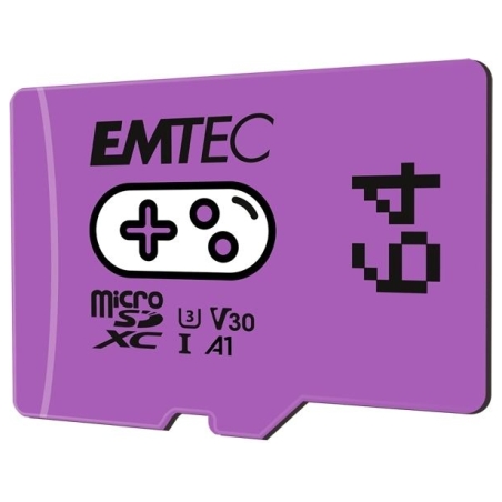Emtec MicroSDXC 64GB UHS-I U3 V30 A1 Gaming Purple