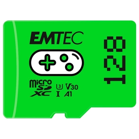 Emtec MicroSDXC 128GB UHSI U3 V30 A1 Gaming Green