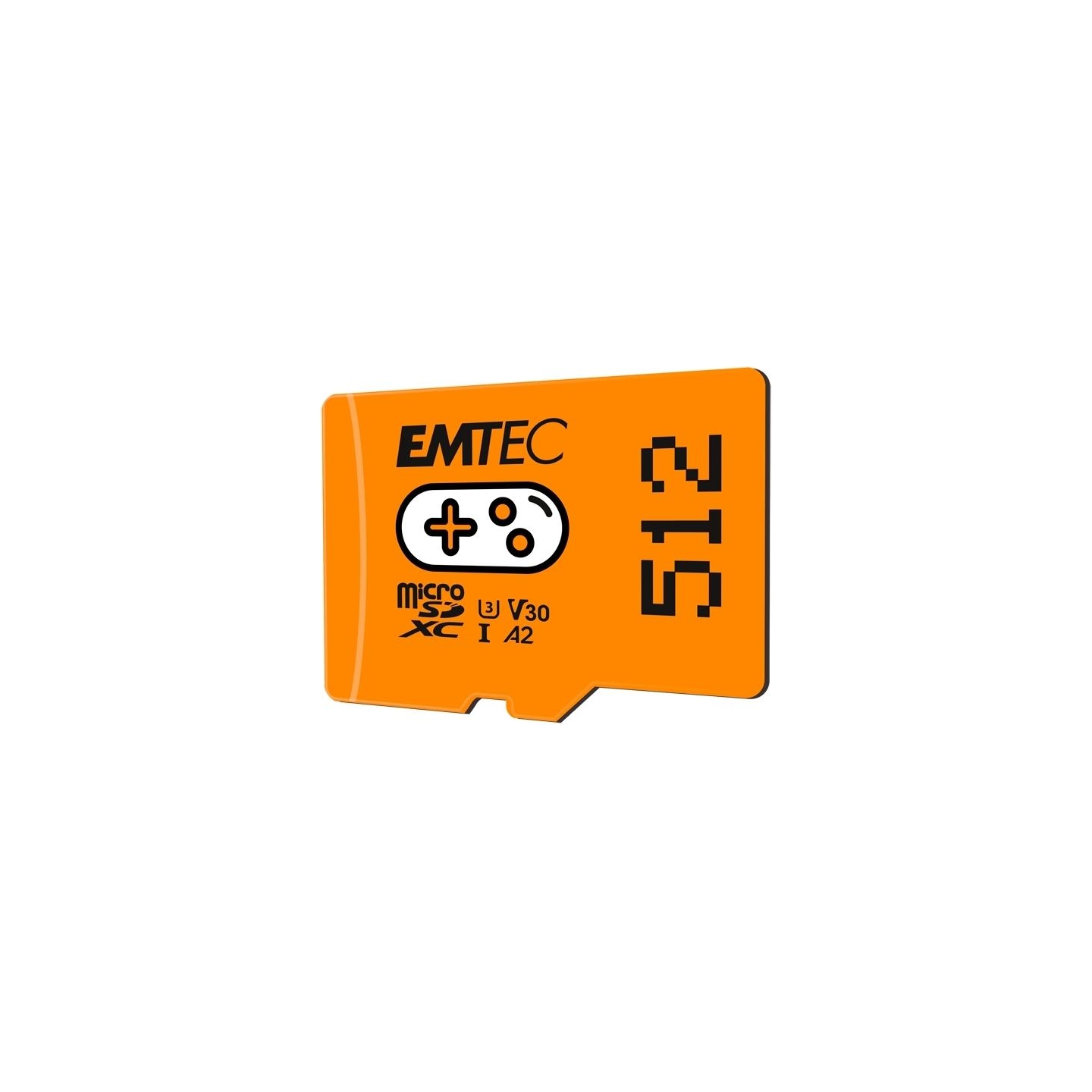 Emtec MicroSDXC 512GB UHSI U3 V30 A2 Gaming Orange