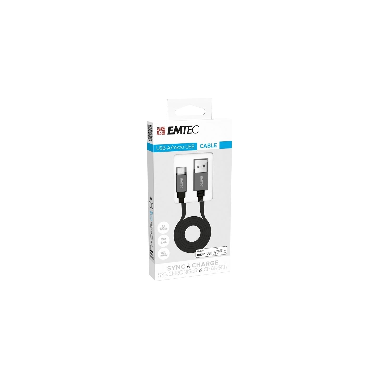 Emtec Cable USB-A to micro-USB 1.2m
