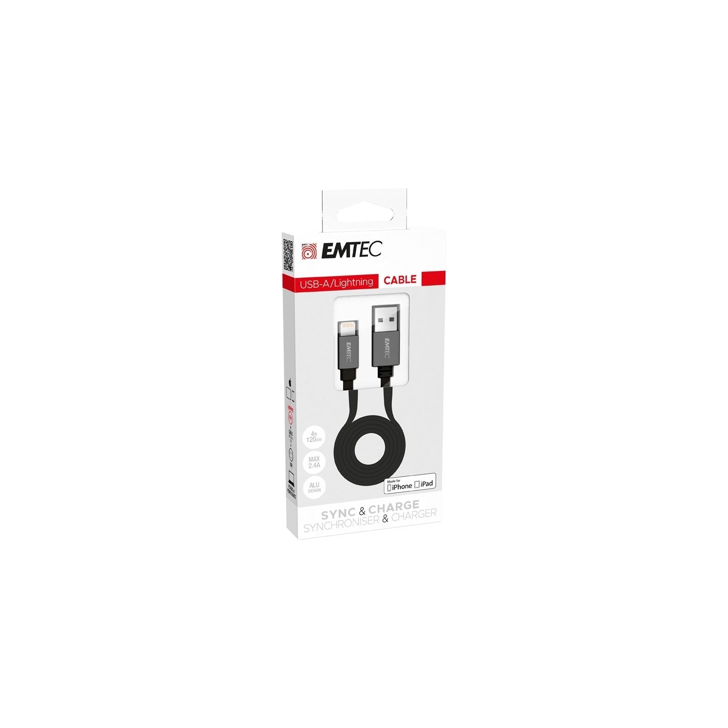 Emtec Cable USB-A to Lightning 1.2m