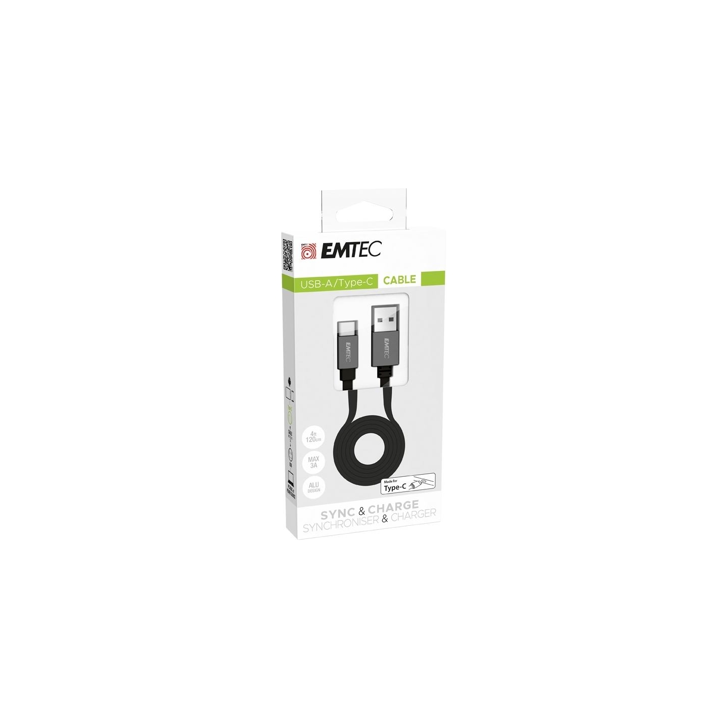 Emtec Cable USB-A to Type-C 1.2m