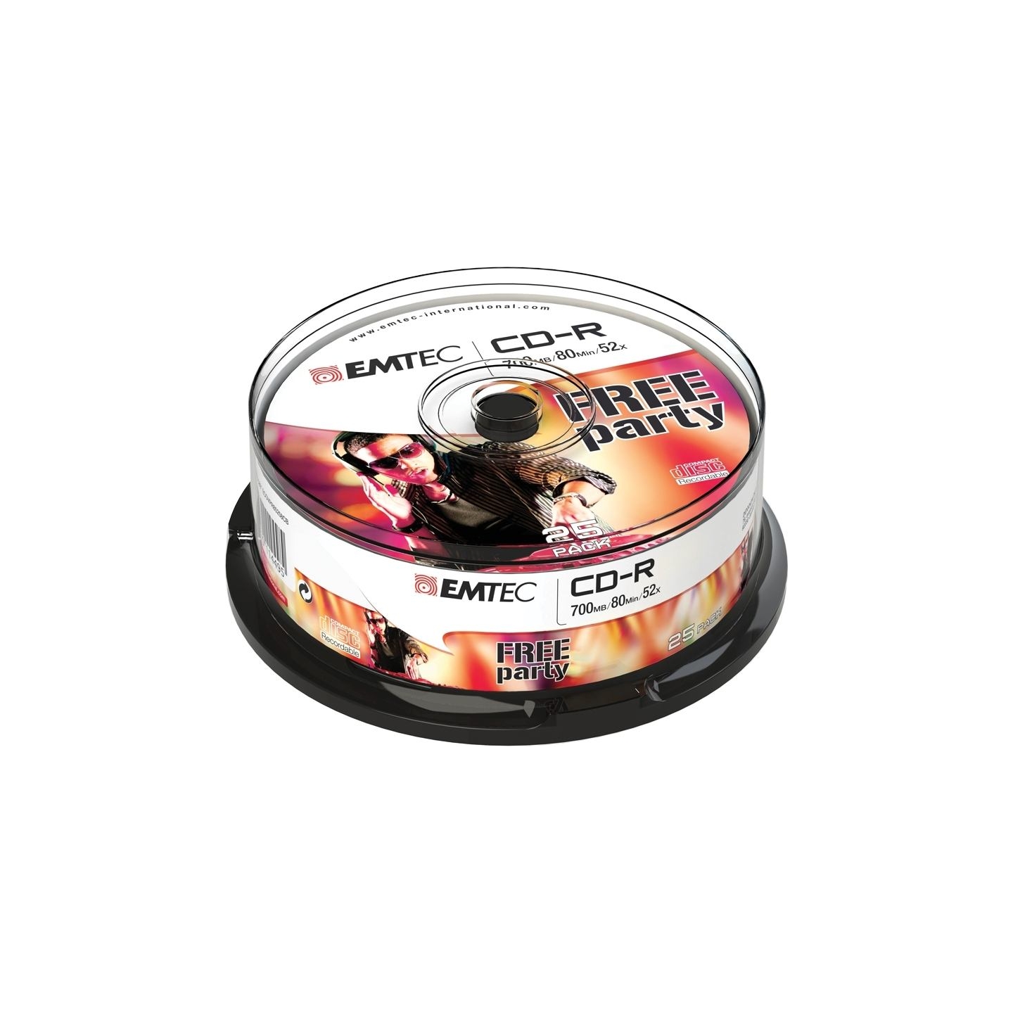 Emtec CD-R 700MB/80MIN 52x Free Party 25 pcs
