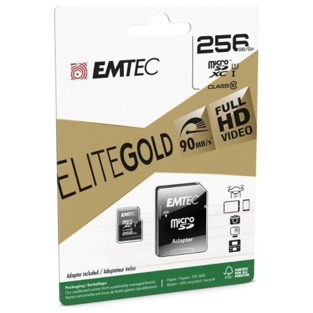 Emtec MicroSDXC 256GB UHS-I U1 EliteGold
