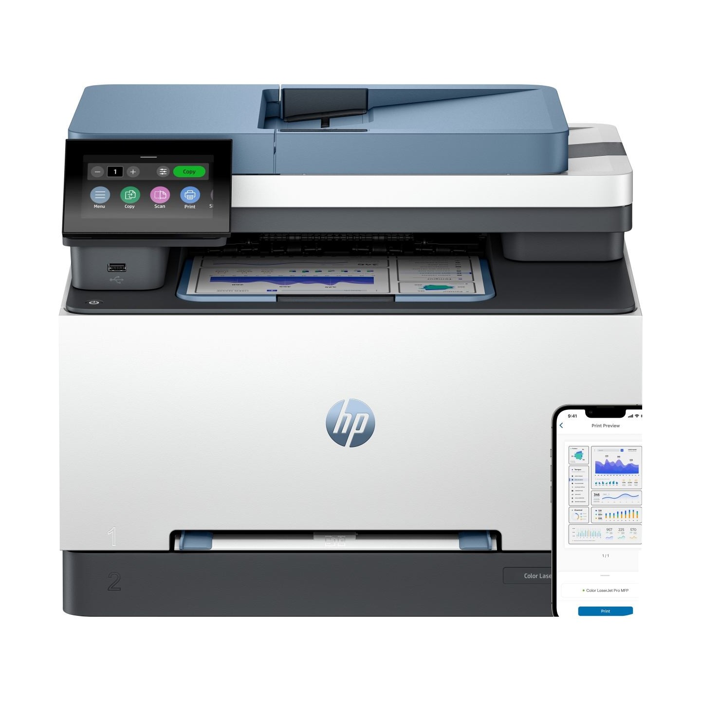 HP Color LaserJet Pro 3302fdw All-in-One Printer - A4 Color Laser, Print/Dual-Side Copy, Automatic Document Feeder, Auto-Duplex,
