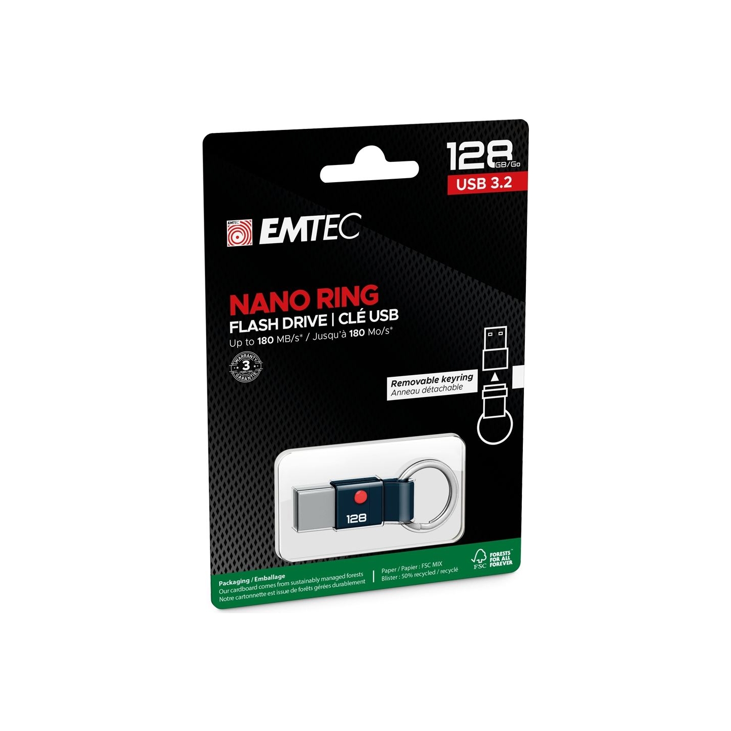 Emtec USB3.2 Nano Ring T100 128GB