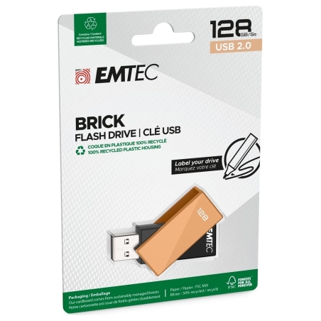 Emtec USB2.0 C350 128GB Brick Orange