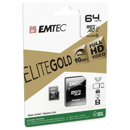 Emtec MicroSDXC 64GB UHS-I U1 EliteGold