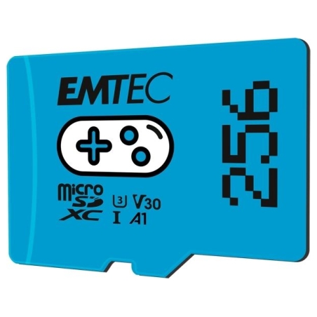 Emtec MicroSDXC 256GB UHSI U3 V30 A1 Gaming Blue