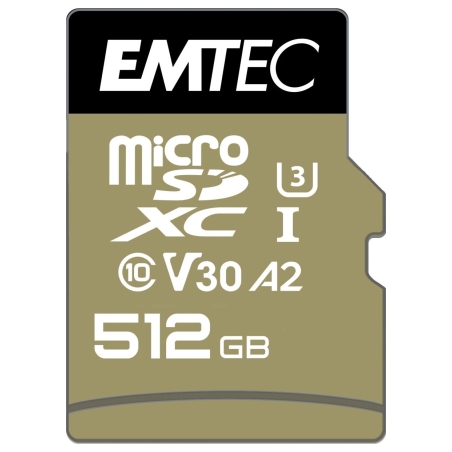 Emtec MicroSDXC 512GB UHS-I U3 V30 SpeedIN Pro
