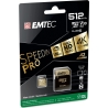 Emtec MicroSDXC 512GB UHS-I U3 V30 SpeedIN Pro