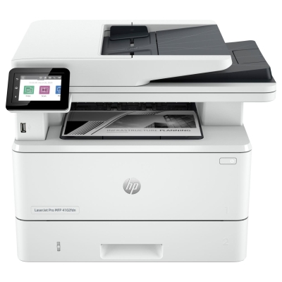 HP LaserJet Pro MFP 4102fdn AIO All-in-One Printer - A4 Mono Laser, Print/Copy/Dual-Side Scan/Fax, Automatic Document Feeder, Au
