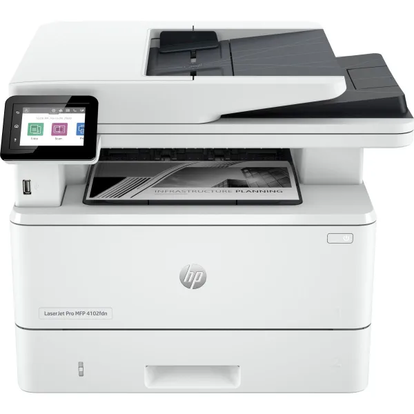HP LaserJet Pro MFP 4102fdn AIO All-in-One Printer - A4 Mono Laser, Print/Copy/Dual-Side Scan/Fax, Automatic Document Feeder, Au