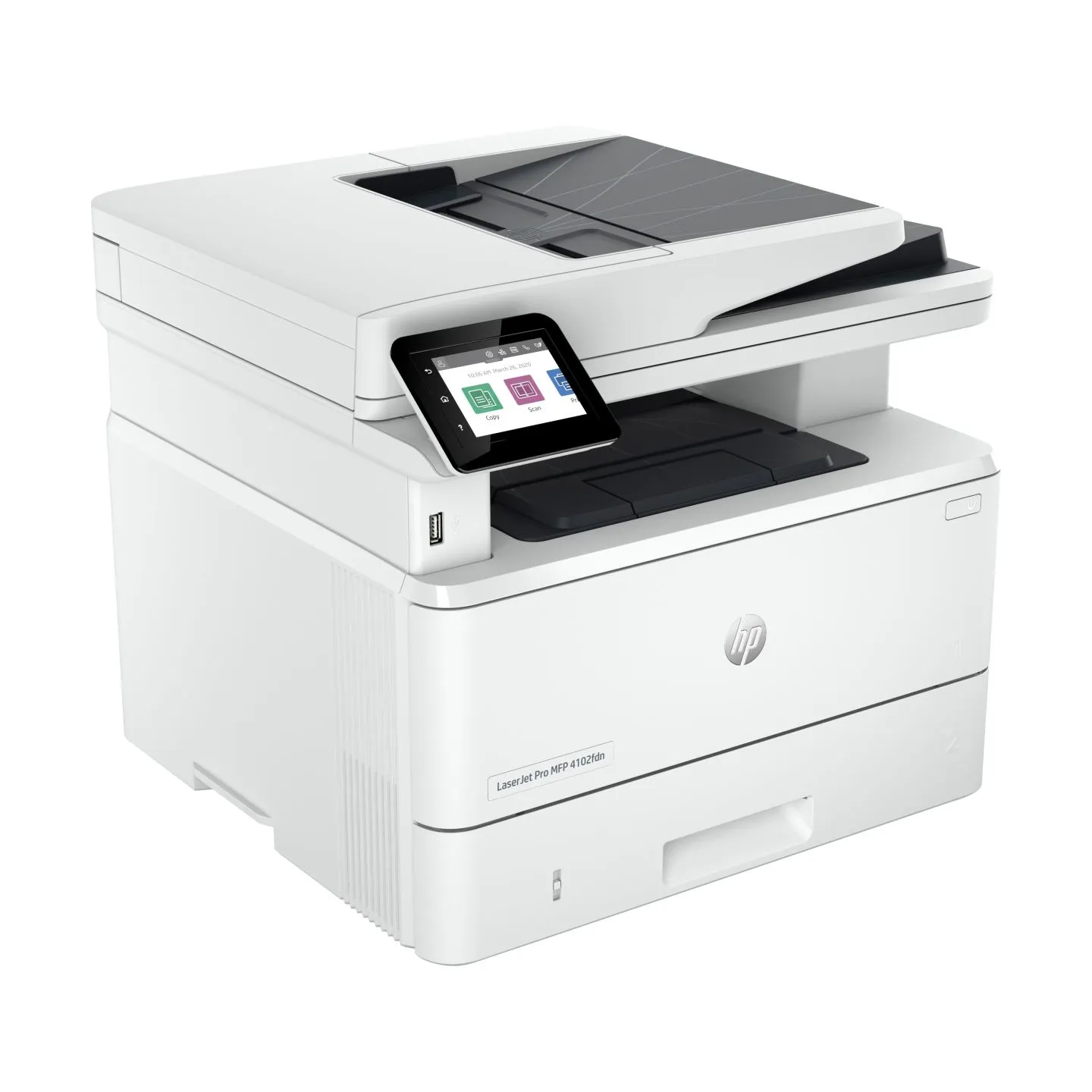HP LaserJet Pro MFP 4102fdn AIO All-in-One Printer - A4 Mono Laser, Print/Copy/Dual-Side Scan/Fax, Automatic Document Feeder, Au