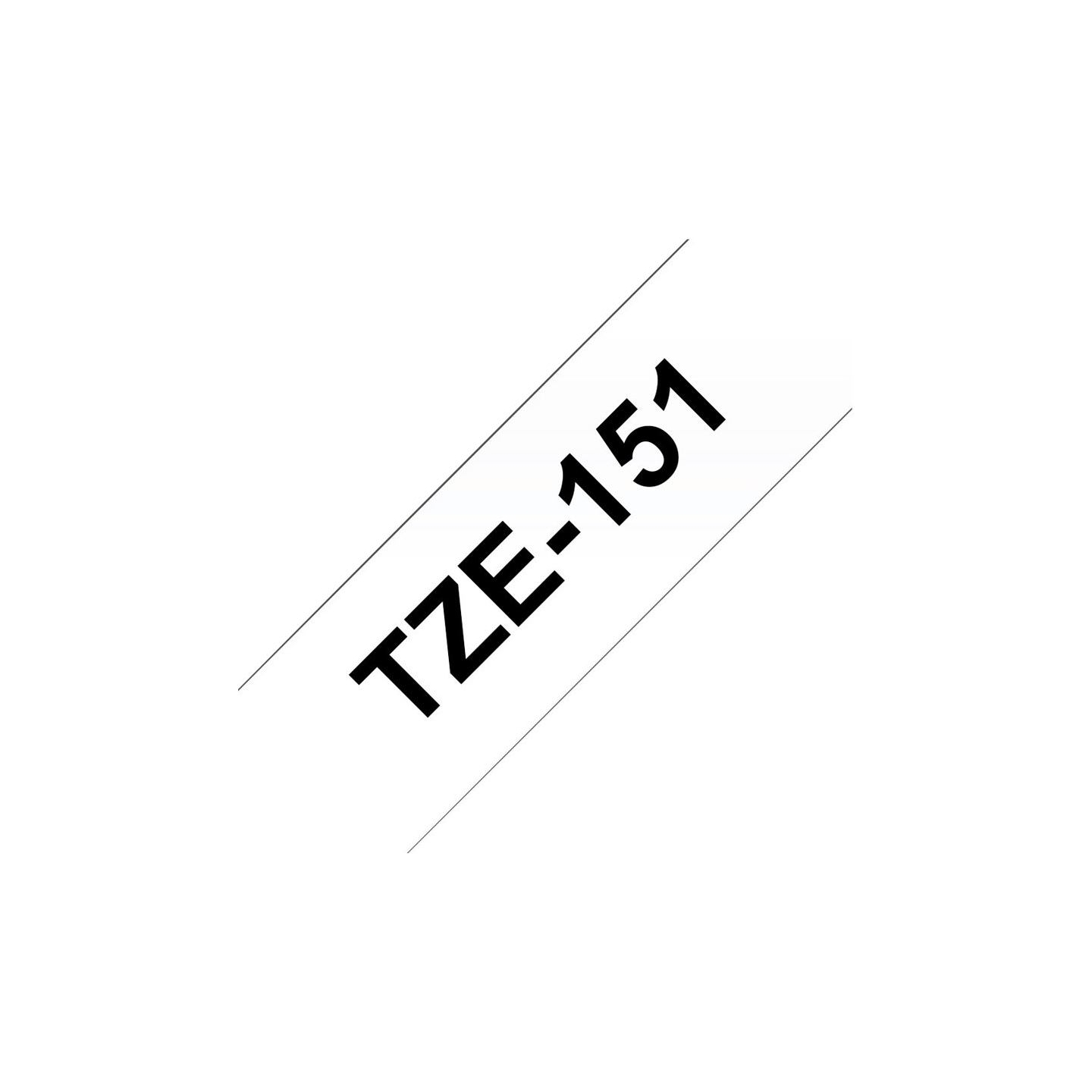 Brother TZE151 24 BLACK ON CLEAR