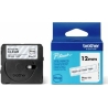 Brother BTAG-131 BTAG131 12MM BLACK ON CLEAR TAPE
