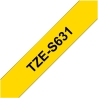 Brother TZES631 12 BLACK ON YELLOW STR.