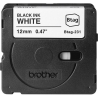 Brother BTAG231 12MM BLACK ON WHITE TAPE
