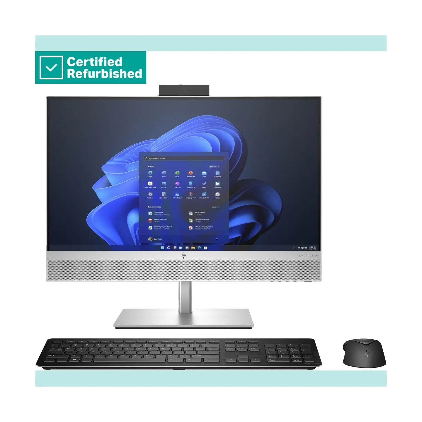 HP RENEW SILVER HP Elite 840 G9 AIO All-in-One 24 - i5-13600, 8GB, 256GB SSD, 23.8 FHD Non-Touch AG, Height Adjustable, Win 11 P