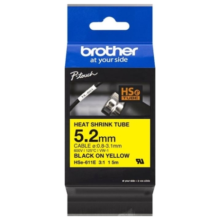 Brother B-ON-W HEAT SHRINK TUBE 5.2MM YELLOW