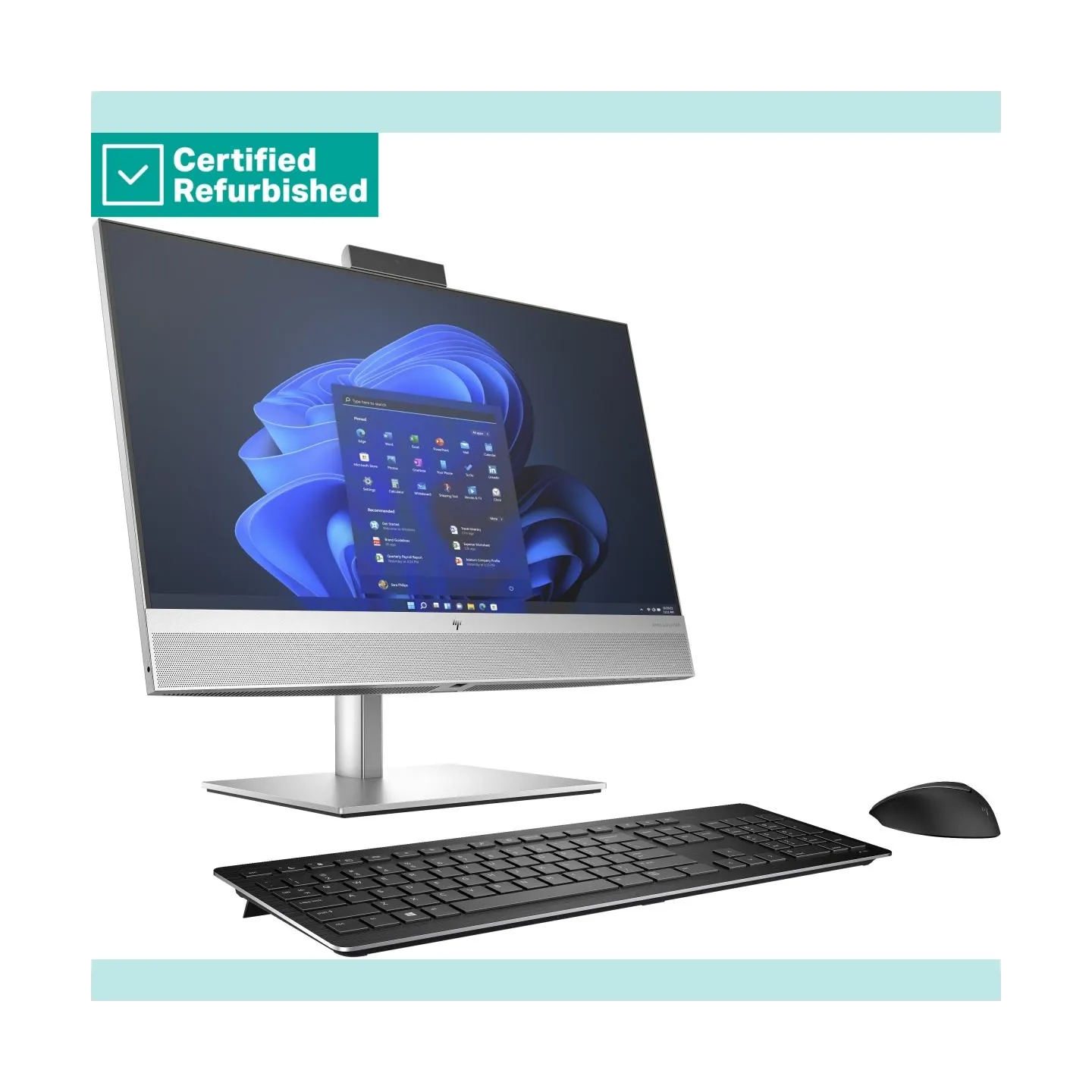 HP RENEW SILVER HP Elite 840 G9 AIO All-in-One 24 - i5-13600, 8GB, 256GB SSD, 23.8 FHD Non-Touch AG, Height Adjustable, Win 11 P