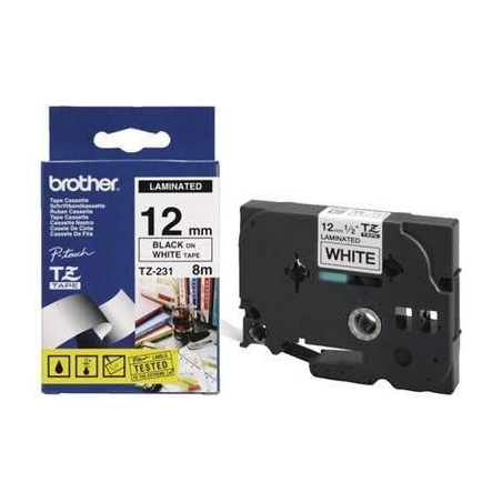 Brother TZES221 9 BLACK ON WHITE STR. AD