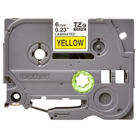 Brother TZ611 6 BLACK ON YELLOW