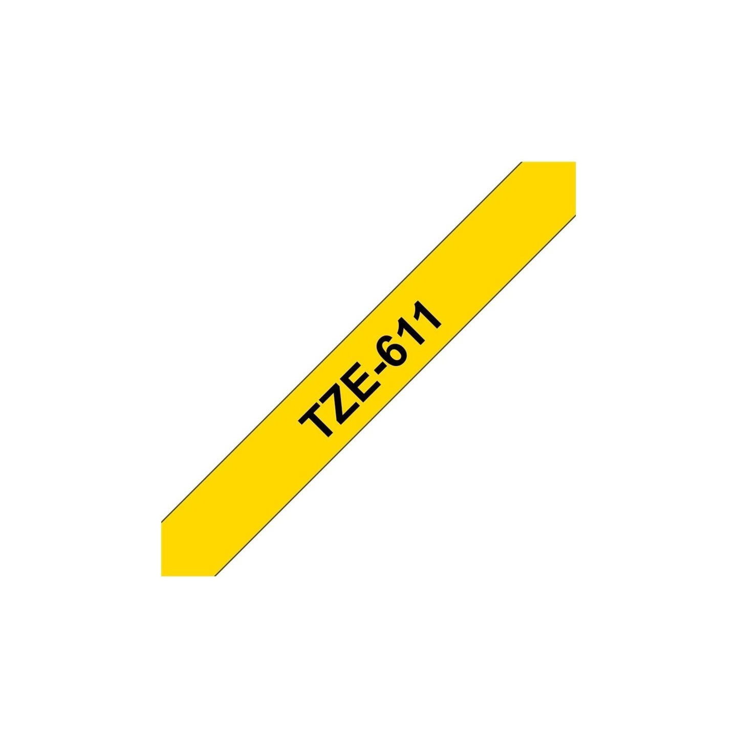 Brother TZ611 6 BLACK ON YELLOW