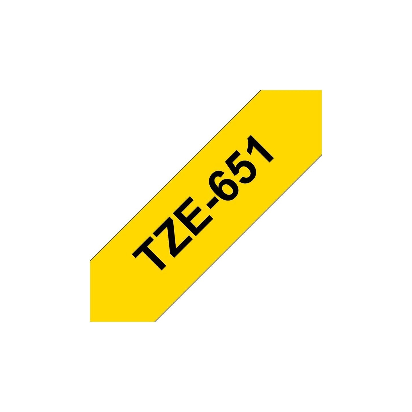 Brother TZ651 24 BLACK ON YELLOW