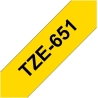 Brother TZ651 24 BLACK ON YELLOW
