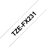 Brother TZEFX231 12 BLACK ON WHITE FLEX
