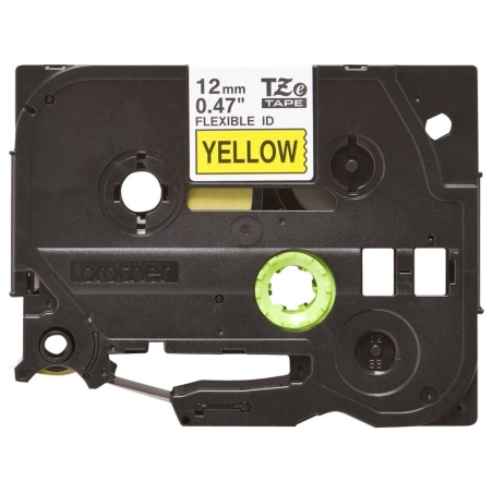 Brother TZEFX631 12 BLACK ON YELLOW FLEX