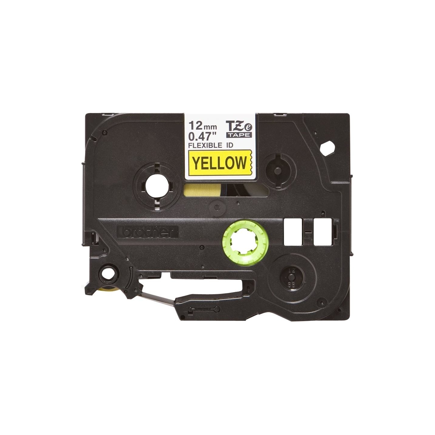 Brother TZEFX631 12 BLACK ON YELLOW FLEX
