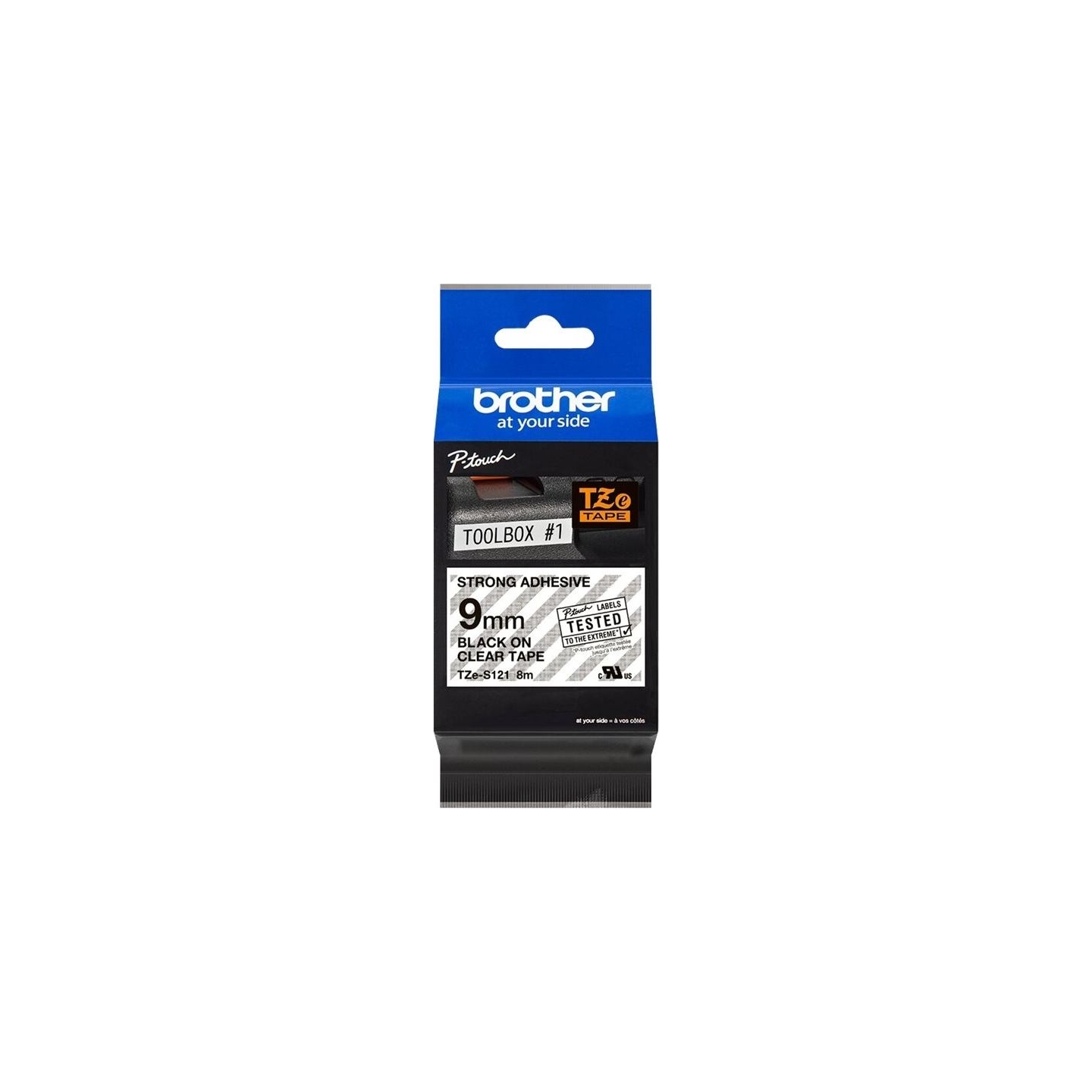 Brother TZES121 9 BLACK ON CLEAR STR. AD