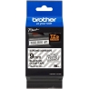 Brother TZES121 9 BLACK ON CLEAR STR. AD