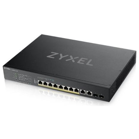 Zyxel XS1930-12HP, 8-PORT MULTI-GIGABIT SMART MANAGED POE 375WATT 802.3BT SWITCH, 2X 10GBE, 2 SFP+ UPLINK, HYBRID MODE, STANDALO