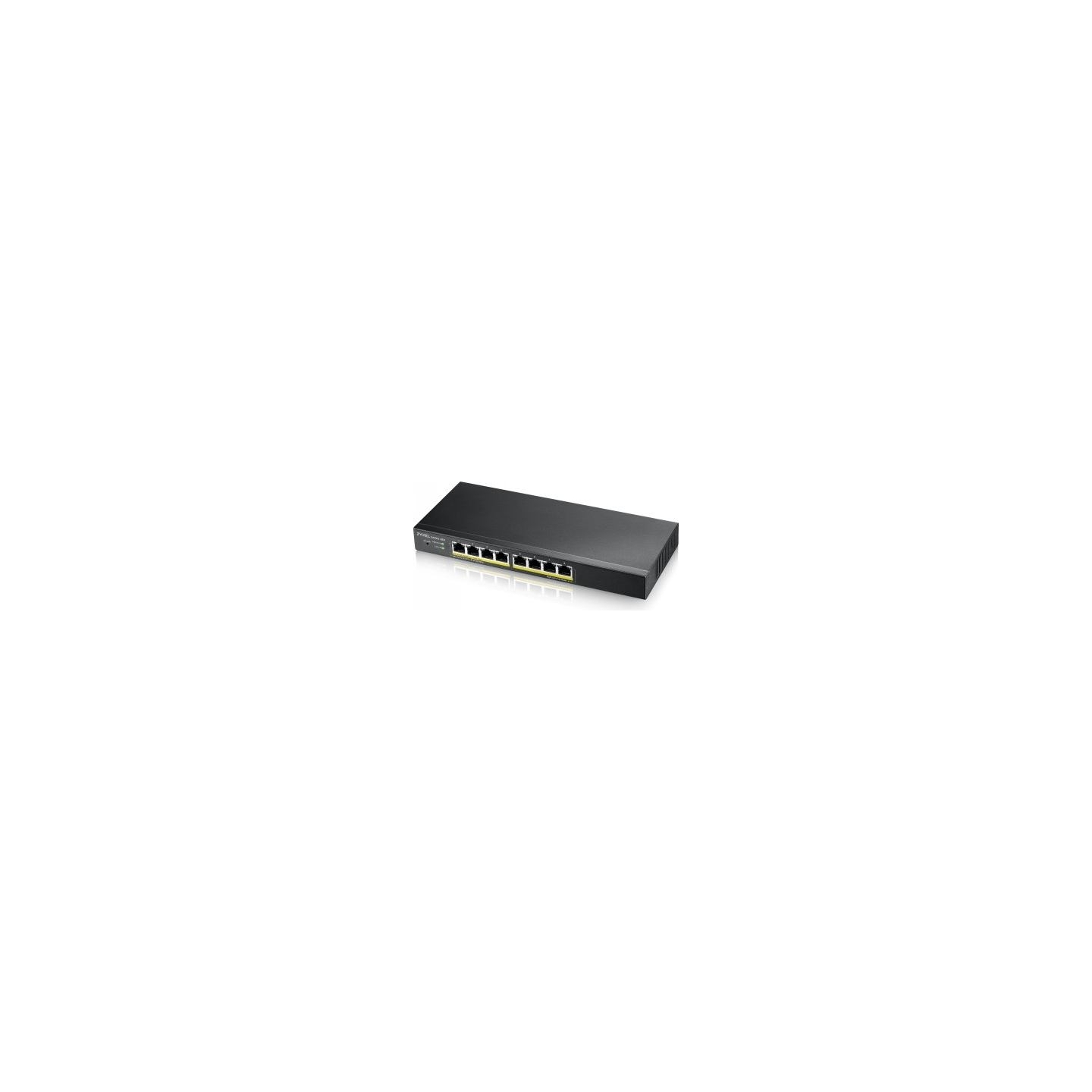Zyxel GS1915-8EP, 8-PORT GBE POE SMART HYBRID MODE SWITCH, STANDALONE OR NEBULAFLEX CLOUD, 60 WATT 802.3AT, DESKTOP, FANLESS (5Y