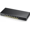 Zyxel GS1915-8EP, 8-PORT GBE POE SMART HYBRID MODE SWITCH, STANDALONE OR NEBULAFLEX CLOUD, 60 WATT 802.3AT, DESKTOP, FANLESS (5Y