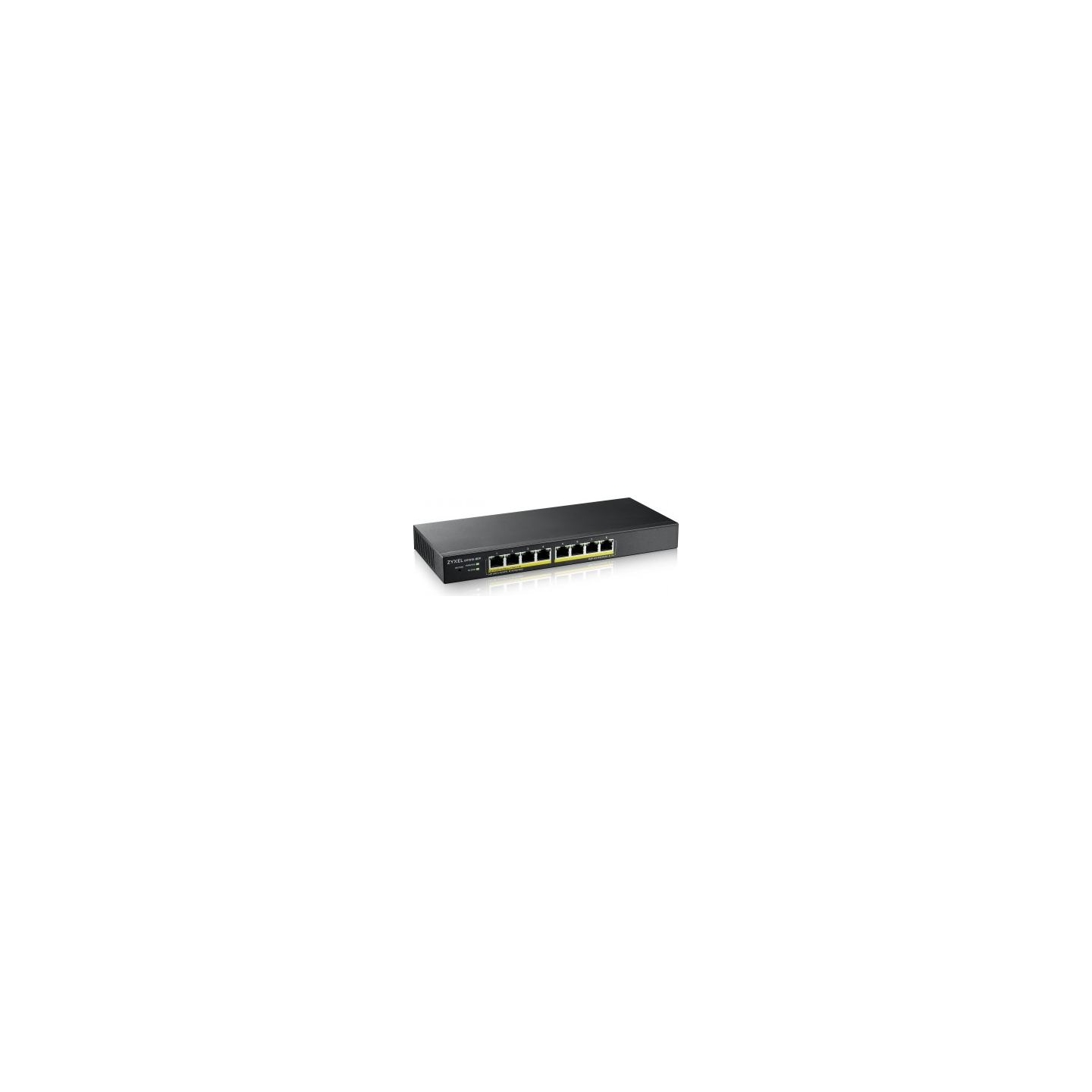 Zyxel GS1915-8EP, 8-PORT GBE POE SMART HYBRID MODE SWITCH, STANDALONE OR NEBULAFLEX CLOUD, 60 WATT 802.3AT, DESKTOP, FANLESS (5Y