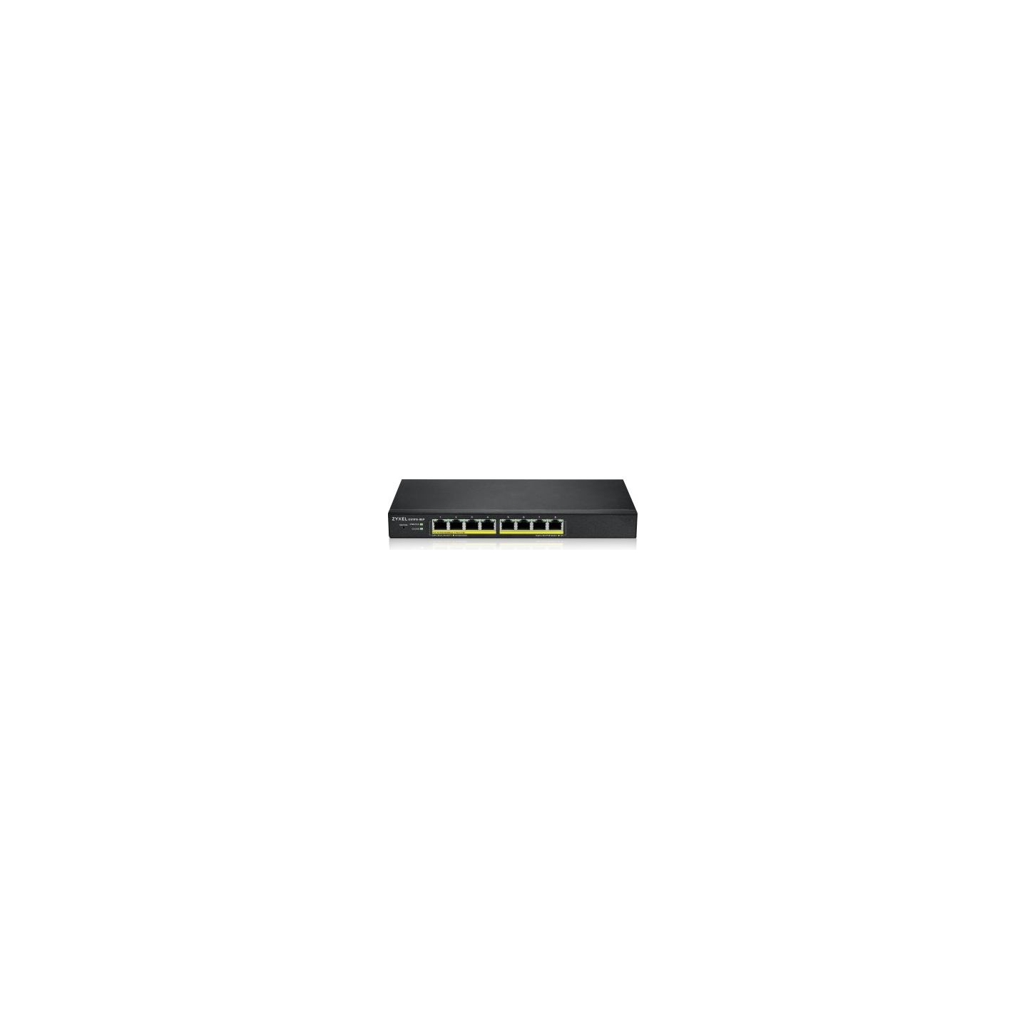 Zyxel GS1915-8EP, 8-PORT GBE POE SMART HYBRID MODE SWITCH, STANDALONE OR NEBULAFLEX CLOUD, 60 WATT 802.3AT, DESKTOP, FANLESS (5Y