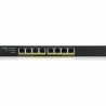 Zyxel GS1915-8EP, 8-PORT GBE POE SMART HYBRID MODE SWITCH, STANDALONE OR NEBULAFLEX CLOUD, 60 WATT 802.3AT, DESKTOP, FANLESS (5Y