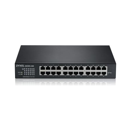 Zyxel GS1915-24E, 24-PORT GBE SMART SWITCH, HYBRID MODE, STANDALONE OR NEBULAFLEX CLOUD, RACKMOUNT, FANLESS (5Y WARRANTY)