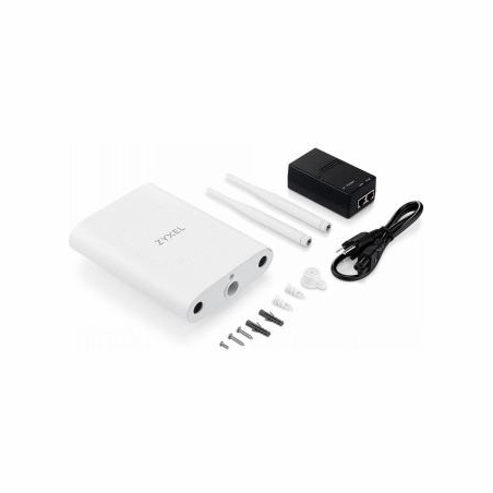 Zyxel NWA55BE BE5100, 2X2 MU-MIMO, SMART MESH, OUTDOOR IP55, POE+ (802.3AT), STANDALONE/NEBULA CLOUD MANAGED INCLUDING POWER ADA
