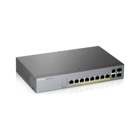 Zyxel GS1350-12HP, 12 PORT MANAGED CCTV POE SWITCH, LONG RANGE, 130W (1 YEAR NCC PRO PACK LICENSE BUNDLED) (5Y WARRANTY)