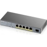 Zyxel GS1350-6HP, 6 PORT MANAGED CCTV POE SWITCH, LONG RANGE, 60W, 802.3BT (1 YEAR NCC PRO PACK LICENSE BUNDLED) (5Y WARRANTY)