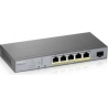 Zyxel GS1350-6HP, 6 PORT MANAGED CCTV POE SWITCH, LONG RANGE, 60W, 802.3BT (1 YEAR NCC PRO PACK LICENSE BUNDLED) (5Y WARRANTY)