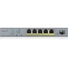 Zyxel GS1350-6HP, 6 PORT MANAGED CCTV POE SWITCH, LONG RANGE, 60W, 802.3BT (1 YEAR NCC PRO PACK LICENSE BUNDLED) (5Y WARRANTY)