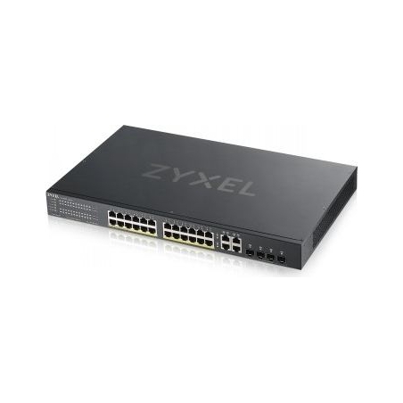 Zyxel GS1920-24HPV2, 28 PORT SMART MANAGED POE SWITCH 24X GIGABIT COPPER POE AND 4X GIGABIT DUAL PERS., HYBRID MODE, STANDALONE 